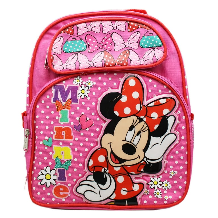 Disney cartoon Minnie New Kids Backpack Mini Schoolbag Girls and