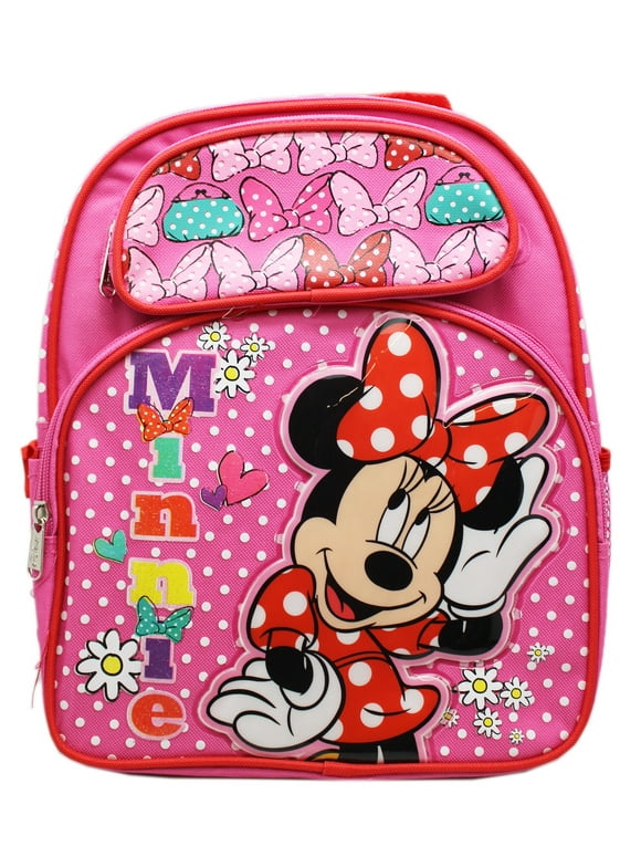 Small Backpack - Disney - Minnie Mouse - Bows Girls New School Bag 628703