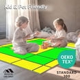 thumbnail image 4 of ODIKA 2'x3' Machine Washable Non-Slip Area Rug, Dynamic Citrine Chessboard Motif with Chlorophyll Geometric Reflector Accents High Traffic Rug, Yellow, 191309, 4 of 5
