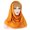 Yellow, variant on Pink Headband for Women's Eid Al Fitr Colored Forehead Bright Scarf Hat Muslim Headband