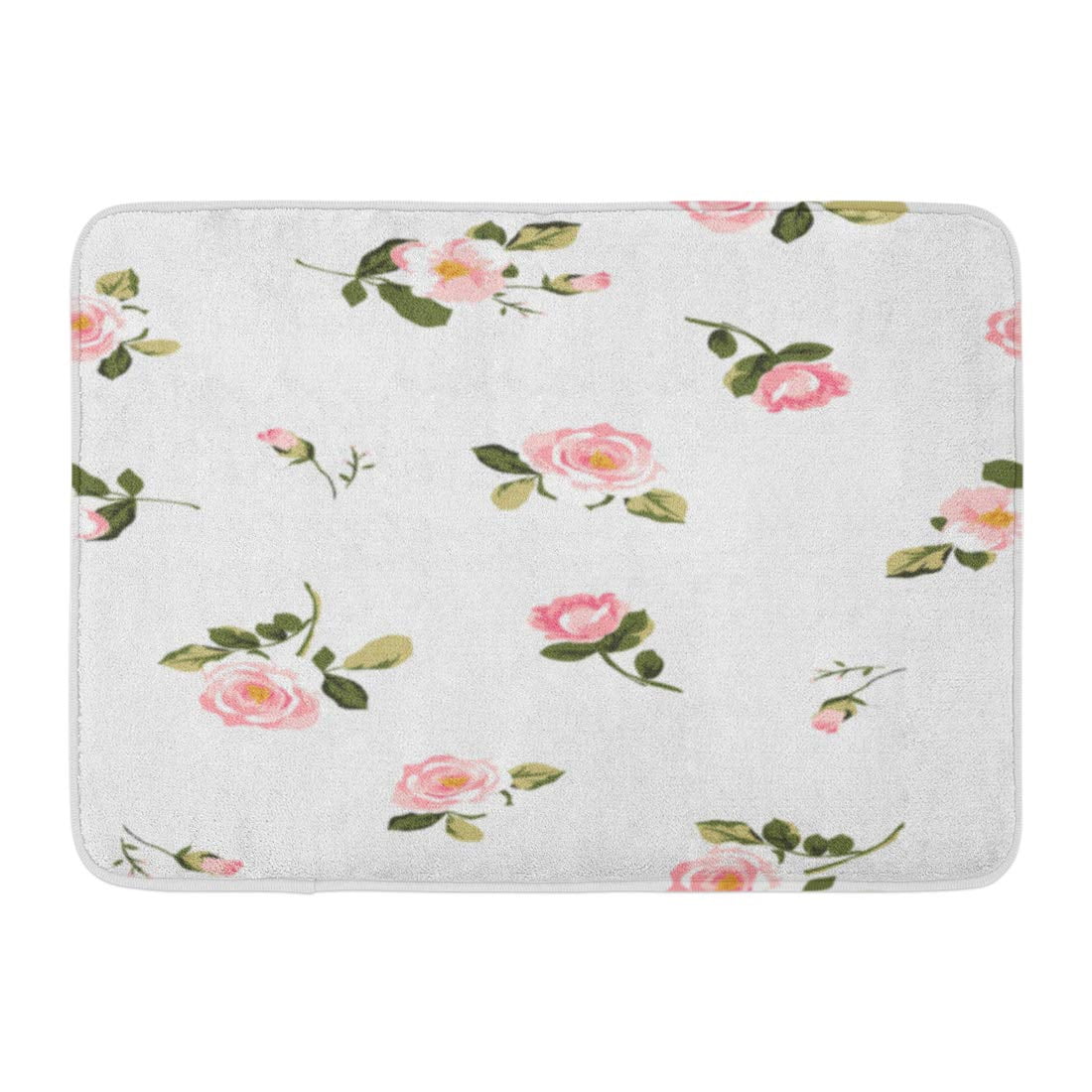 GODPOK Vintage Colorful Floral Pink Flower Pattern with Rose Petal Rug