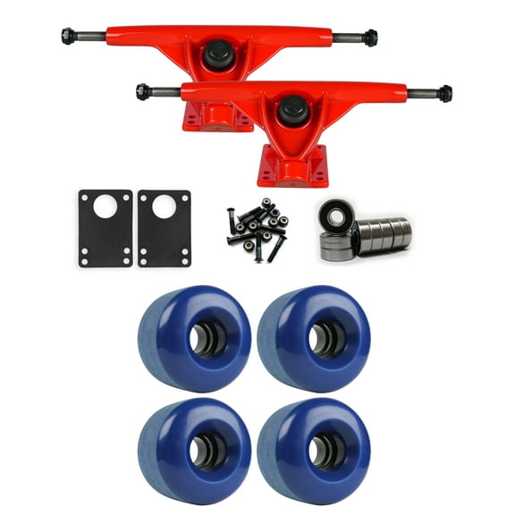 RKP Red Longboard Trucks Wheels Package 70mm x 46mm 83A 293C Blue