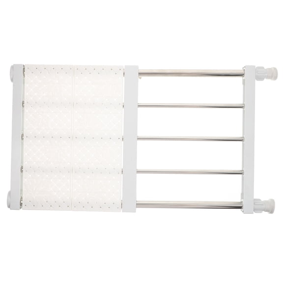 LEORX 1Set Retractable Rack Shelf White Nail-Free Storage Organizer for Wardrobe and Closet