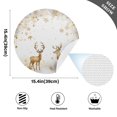 thumbnail image 2 of Ryvnso Christmas Deers Golden Round Plate Mats Dining Table Placemat Set of 4 for Holiday Decoration, 2 of 7