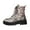 Grey, variant on Stylish Ankle Boots With Round Toe Shiny Sequin Detailing Thick Sole Casual Booties for Women