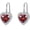 Red, variant on Heart Halo Earrings 925 Sterling Silver Hypoallergenic Classic Heart Cut CZ Leverback Birthstone Earrings Jewelry Gifts for Women