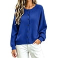 thumbnail image 6 of Enjoytime Womens Cardigan Crew Neck Button Down Long Sleeve Cardigans Sweater Fall Winter Cozy Casual Work Knit Jacket, 6 of 8