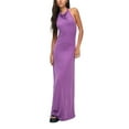 thumbnail image 1 of SUNSIOM Femmes Robe Longue Bodycon Couleur Unie Licou Robe Serrée Robe d'Été Sans Manches Dos Nu Robe de Soirée, 1 of 8