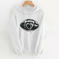 thumbnail image 2 of UTSJKR Football Sweatshirt for Women Game Day Graphic Hoodies Casual Long Sleeve 2025 Winter Fall Pullover Comfort Hoodie White XL, 2 of 4