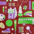 thumbnail image 1 of oneOone Polyester Spandex Maroon Fabric Kids Sewing Material Print Fabric By The Yard 56 Inch Wide, 1 of 4