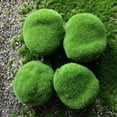 6PCS Artificial Moss Rocks, 3 Size Faux Green Moss Covered Stones Green
