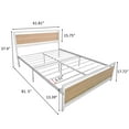 thumbnail image 5 of uhomepro Queen Bed Frame for Kids Adults, Modern Platform Bed Frame with Headboard and Footboard, Classic Queen Size Bed Frame Bedroom Furniture with Metal Slats Support, No Box Spring Needed, Q17267, 5 of 12