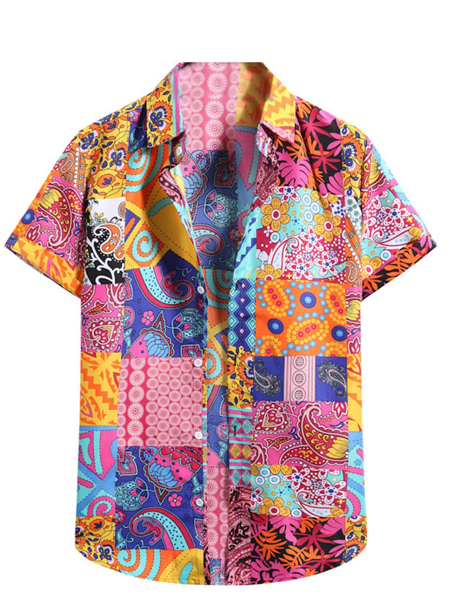 Baby Boys Cartoon Car Print Aloha Shirt Summer Casual Button Down Short Sleeve Hawaiian Tops 