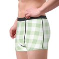 thumbnail image 3 of Kdxio Men's Boxer Briefs with Pistachio Green Checkboard Print - Comfortable and Breathable Underwear for Everyday Wear, 3 of 7