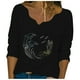 thumbnail image 2 of Pntutb moda mujer diamante bordado encaje cuello manga larga pulóver blusa tops Pntutb Pntutb-6326, 2 of 4