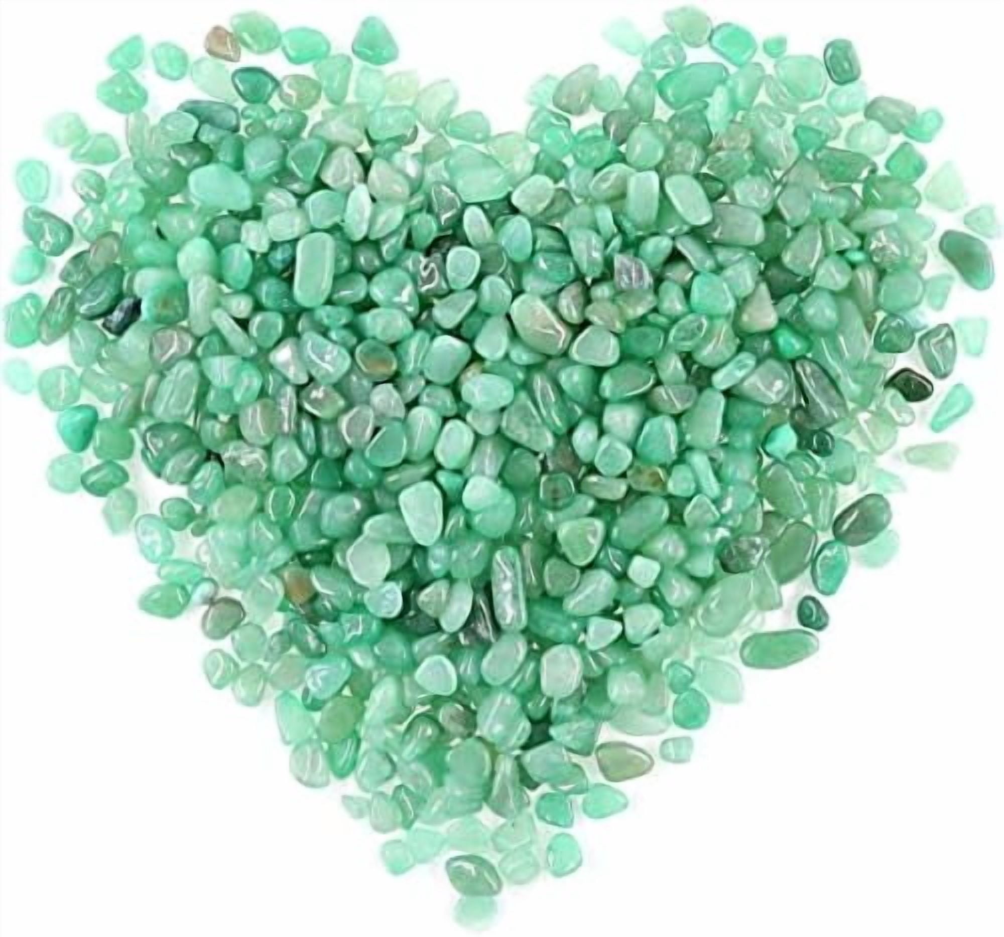 Decorative Rock Stones, 2 Lbs/920g Irregular Green Crystal Pebbles Quartz Gravel for Aquarium Turtle Tank Decoration/Succulent Plant Landscape/Flowerpot Vase Ornament