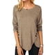 thumbnail image 1 of Sexy Dance Camiseta con dobladillo Irregular para mujer, camiseta elegante, jersey de trabajo suelto para mujer, 1 of 3