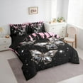 thumbnail image 3 of Castle Fairy Crystal Butterfly 7-Piece Twin Bedding Sets for Teens Girls Women,Bling Splash Glitter Bedding Comforter Set,Dreamy Princess Breathable Sheet Sets,Ultra Soft Home Decor, 3 of 8