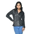 thumbnail image 3 of Ladies Black Leather Shirt, 3 of 5