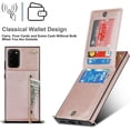 thumbnail image 6 of Crossbody Wallet Case for Samsung Galaxy Note 20 with Card Holder, Purse Cover Removable Cross Body Strap for Galaxy Note 20 Zipper Phone Case Rose Gold, 6 of 9