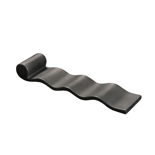 Black Home Decor Ceramic Stick Incense Tray, Tile Shape Holder for Indoor Home Use, Zen Style