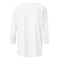 thumbnail image 5 of Muscularfit Womens Tops Trendy 3/4 Sleeve White Drop Shoulder Waffle Slim Comfortable Shirts for Women, 5 of 5