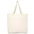 thumbnail image 3 of DALIX 22" Open Top Deluxe Tote Bag with Outer Pocket in Natural, 3 of 3