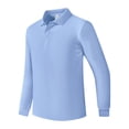 thumbnail image 4 of Antinious Men Solid Button Collar Long Sleeve Classic Outdoor Casual Fall Tops, 4 of 5