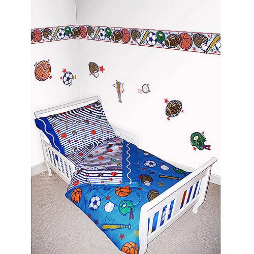 Crayola - Sports 4-Piece Toddler Bedding Set