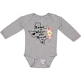 thumbnail image 3 of Inktastic Texas Home is Where The Heart is with Watercolor Floral Girls Long Sleeve Baby Bodysuit, 3 of 5