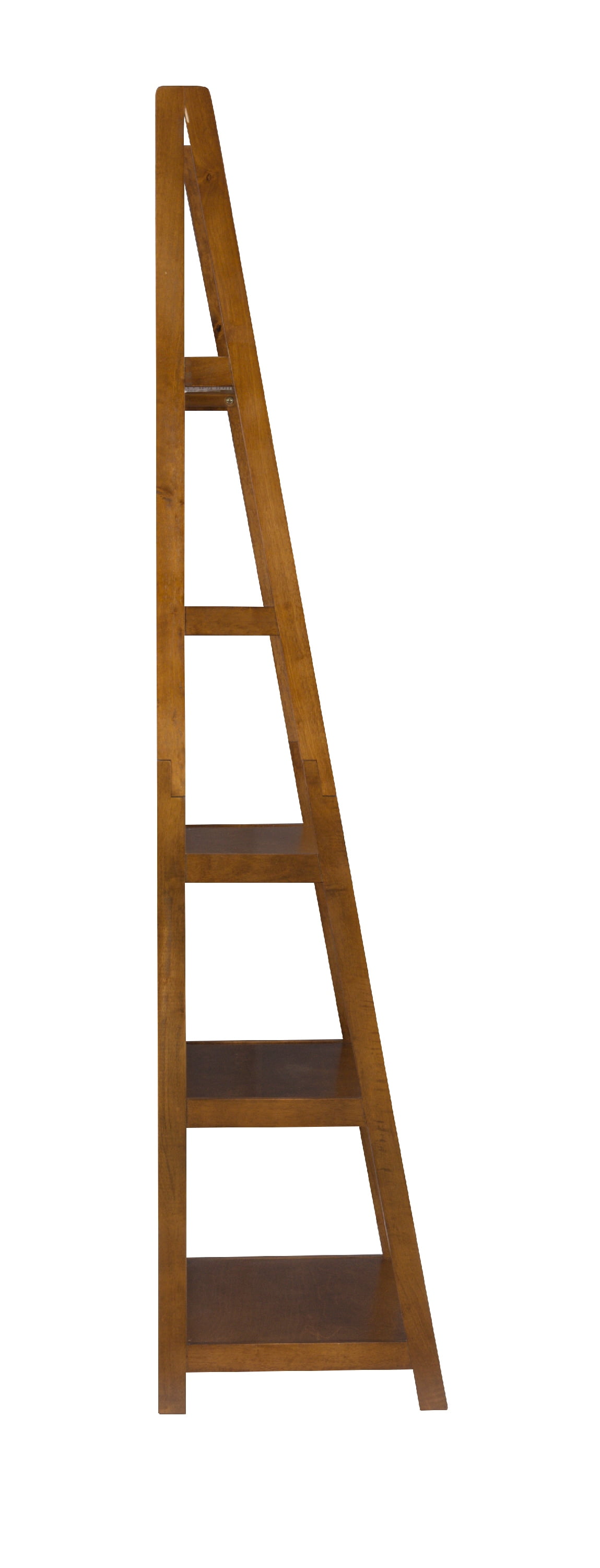 Linon Ashville 5-Shelf Ladder Bookcase, Walnut