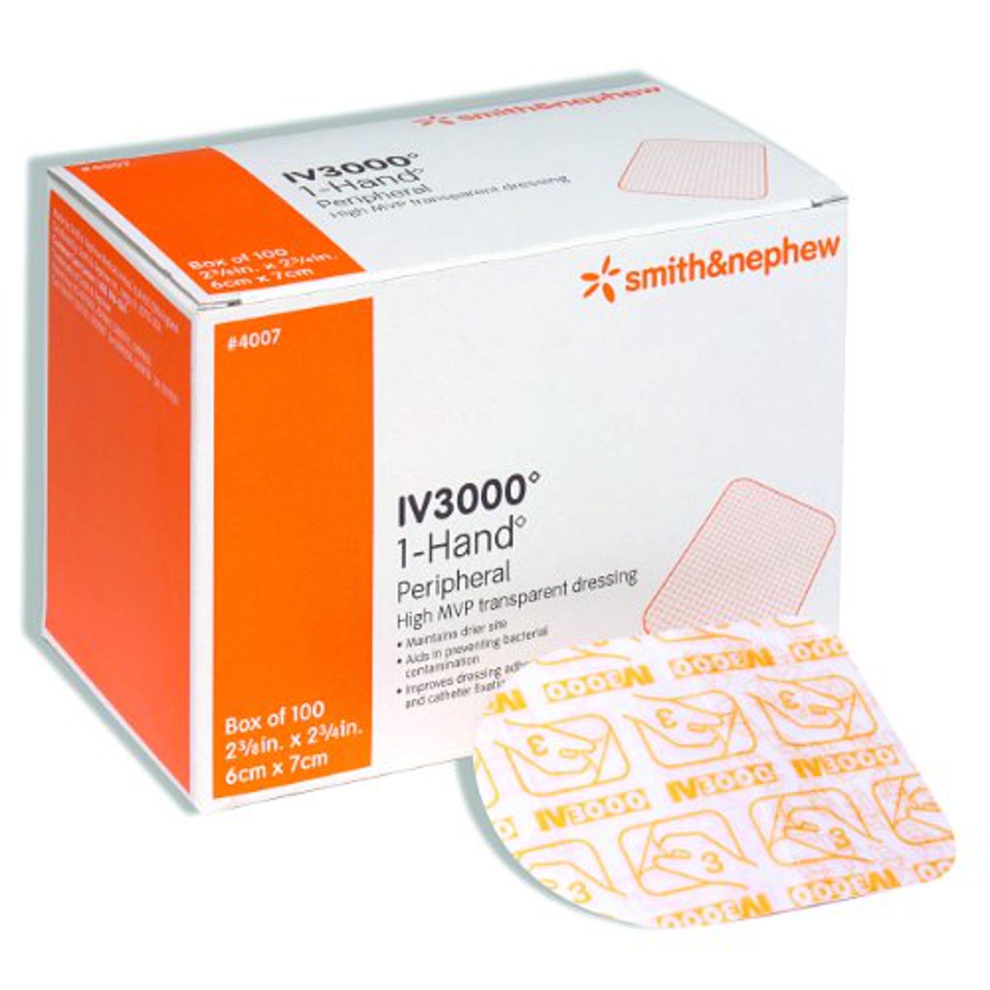 Opsite iv3000 frame delivery moisture responsive catheter dressing 4" x 4-3/4" part no. 59410882 (50/box)