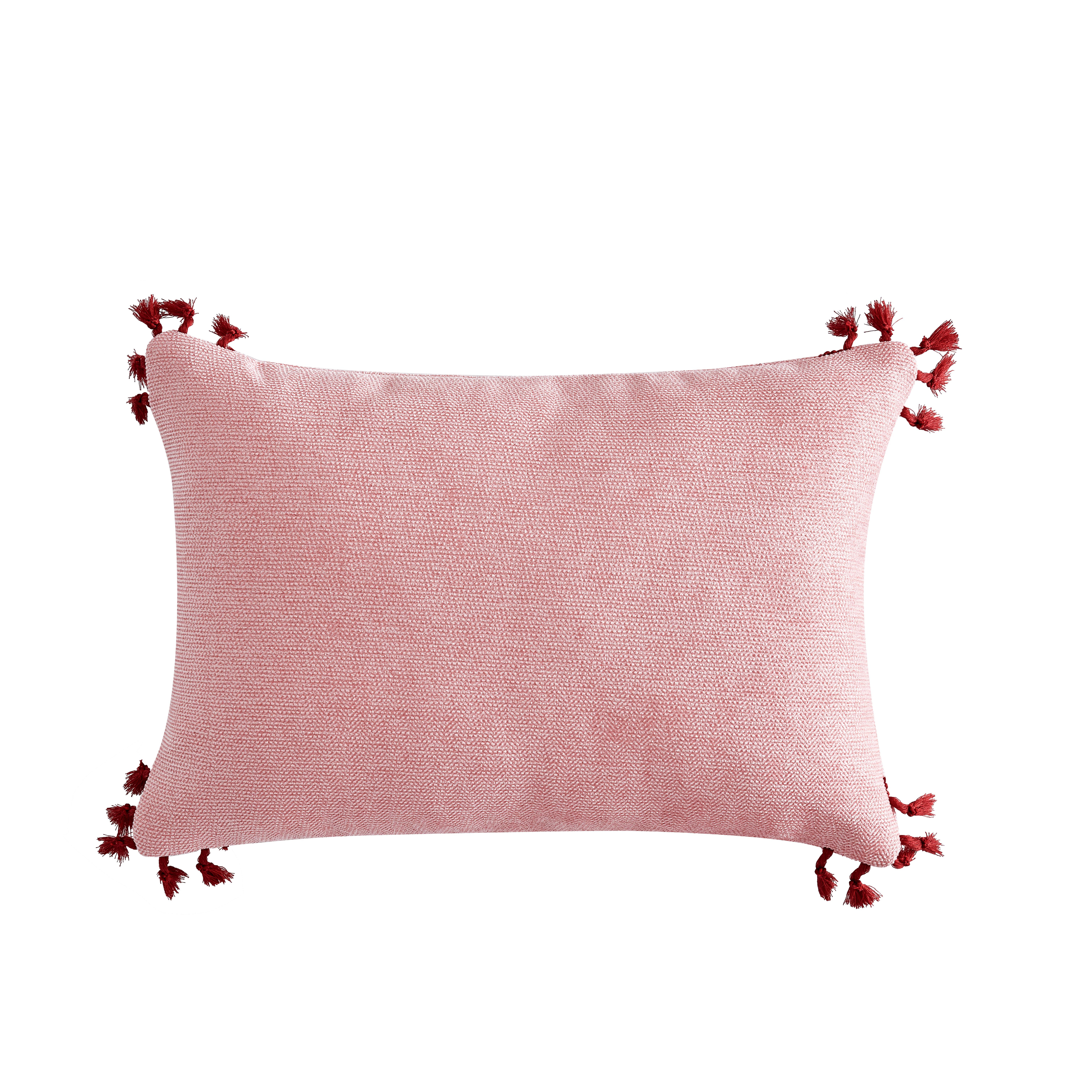Dean Solid Petal Pink Pillows - 12 x 12 or 18 x 18 Soft Comfortable  Accent Throw Pillows (1 Set of 3)