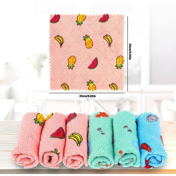Premium Dish Cloths Reusable Cleaning Kitchen Towel Super Absorbent Coral Fleece Cleaning And Washable Fast Drying Dishcloths For Kitchen Large