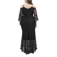 thumbnail image 1 of Vestido de retazos grande para mujer, falda envolvente a la cadera, manga larga, informal, vestido de columpio, vestido largo Wmkox8yi  FGJ1423, 1 of 5