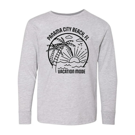 Inktastic Summer Vacation Mode Panama City Beach Florida Long Sleeve Youth T-Shirt