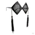 thumbnail image 1 of 2 Unids Vintage Moda Negro Maestro Doctor Graduación Sombrero Diseño De Sol Partido Accesorios De Disfraces Accesorios Zulema Anteojos con tapa de zanjadora, 1 of 8