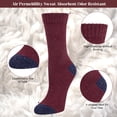 thumbnail image 2 of Loritta Wool Socks for Women, 5 Pairs Ladies Cozy Boot Winter Thermal Warm Thick Socks Size 5-9, 2 of 6