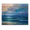 thumbnail image 3 of Designart 'Sunrise Glow On The Sea Waves I' Nautical & Coastal Print on Natural Pine Wood, 3 of 5