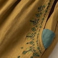 thumbnail image 3 of Ruimatai Women's Bohemian Casual Pants with Embroidered Floral Design Elastic Waist Linen-Like Comfortable Lounge Wear, 3 of 4