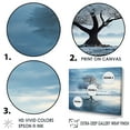 thumbnail image 3 of Designart "Wintry White Lakeside Scenery I" Winter Landscape Wall Art Living Room, 3 of 7