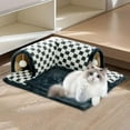 thumbnail image 6 of FITYLE 2 in 1 Cat Bed Play Tunnel Cats Play Mat with Playing Ball Toys Kitty Training Play Center Interactive for Indoor Cats Rabbit Black L, 6 of 10