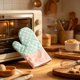 thumbnail image 4 of Guantes de silicona para horno con protección contra el calor – Guantes de cocina antideslizantes para hornear, asar a la parrilla y cocinar – Protección de manos resistente al calor para microondas, 4 of 6