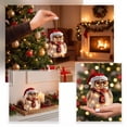 thumbnail image 6 of QISIWOLE 2D Christmas Owl with Glasses Hat Scarf Tree Ornament, Festive Hanging Decoration, 3.15 x 3.15 in Plastic Ornament, for Christmas Tree and Holiday Decor, 6 of 7