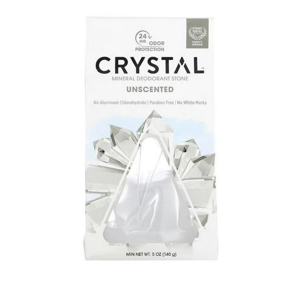 Crystal Mineral Deodorant Stone, Unscented, 5 Ounces - Pack Of 3