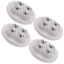 PBPBOX 4Pcs White Storage Bin Casters Wheels Self Adhesive with ABS Material