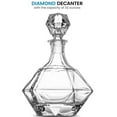 thumbnail image 2 of FineDine European Style Glass Whiskey Decanter & Liquor Decanter with Glass Stopper, 30 Oz.- With Magnetic Gift Box - Aristocratic Exquisite Diamond Design - Glass Decanter for Alcohol Bourbon Scotch., 2 of 3
