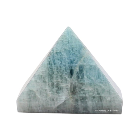 Aquamarine Pyramid Crystal Healing Stones - 1" Inch