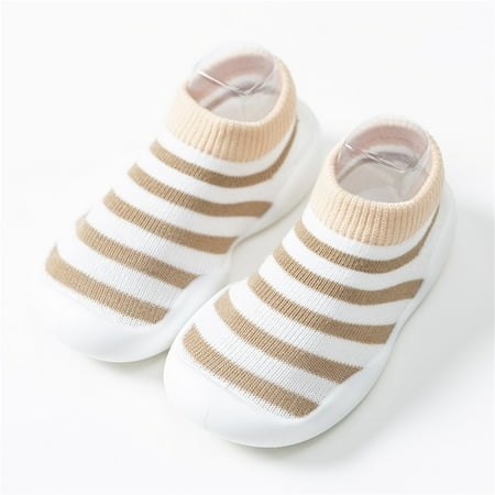 

ãYilirongyummã Baby Shoes Toddler Kids Baby Boys Girls Shoes First Walkers Striped Plaid Antislip Socks Shoes Prewalker
