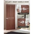 thumbnail image 4 of Levier de Porte en Nickel Satiné pour l'Intimité, Boutons de Porte Modernes pour Intérieur, pour Chambre et Salle de Bain, Poignée de Porte Robuste, Levier Ondulé Réversible, 4 of 7